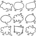 Style speech bubble collection stock