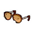 style sunglasses men game pixel art vector illustration