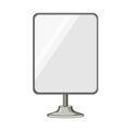 style table mirror cartoon vector illustration