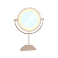 style table mirror cartoon vector illustration