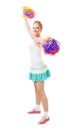 Styled professional woman cheer leader Royalty Free Stock Photo