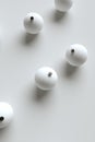 Styled White Matte Shatterproof Large Christmas Ball Ornament Mock-Up - Multiple Balls. 3D Illustration