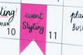 Styling event calendar reminder