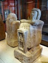 Ancient Egyptian Stone Statues, Louvre Museum, Paris, France