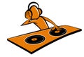 Stylised cartoon DJ design