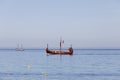 A stylised cruise ship sails on the Baltic Sea Royalty Free Stock Photo