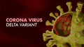 Stylised Covid 19 Corona Virus Delta Variant. Indian Strain 3d Illustration Background Banner Royalty Free Stock Photo