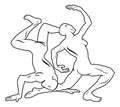 Stylised dancers illustration