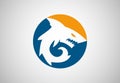 Stylised Shark logo design, Vector illustration Royalty Free Stock Photo