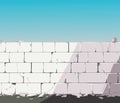 stylised illustration of a white wall