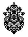 Stylised Paisley damask design motif