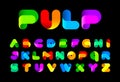 Twisted colorful font