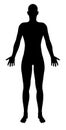 Stylised Unisex Human Figure Silhouette Royalty Free Stock Photo