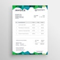 Stylish abstract modern invoice template design Royalty Free Stock Photo