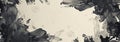 Stylish Abstract Monochrome Ink Frame Background with Dynamic Brushstrokes on Pale Textured Surface Royalty Free Stock Photo