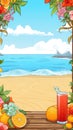 stylish advertising background for a beach party - stock concepts