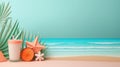 stylish advertising background for a beach party - stock concepts