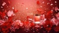 stylish advertising background for fragrance products - stock concepts