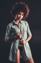 Stylish Afro American girl Royalty Free Stock Photo