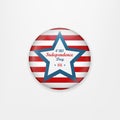 Stylish american independence day design. Badge and label isolated on white background for Independence Day. Happy Royalty Free Stock Photo