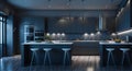 Stylish apartment interior with modern kitchen. Idea for home design Ai Generated Royalty Free Stock Photo