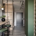 Stylish apartment interior with spacious corridor Royalty Free Stock Photo