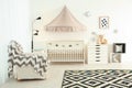 Stylish baby room interior