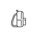 Stylish backpack line icon