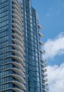 Stylish balconies on residential high rise building Royalty Free Stock Photo