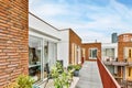 Stylish balcony connecting all apartments