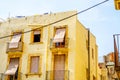 Stylish balcony with a metal railing, solid architectural element, a place of rest and relaxation, vintage decor Royalty Free Stock Photo