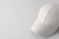 Stylish baseball cap on light grey background. Mockup for design Royalty Free Stock Photo