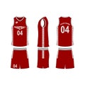 Basketball jersey set template collection.