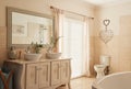 Stylish bathroom interior in a modern suburban home Royalty Free Stock Photo