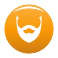 Stylish beard icon orange