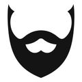 Stylish beard icon, simple style.