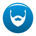 Stylish beard icon blue vector