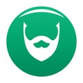 Stylish beard icon vector green