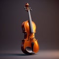 stylish beautiful violin on dark background generative AI