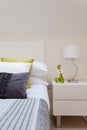 Stylish bedroom detail Royalty Free Stock Photo