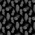 Stylish bird feathers seamless pattern design