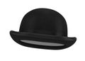 Stylish Black bowler hat on a white background Royalty Free Stock Photo