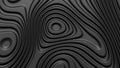 Stylish black colored background with flowing lines. Abstract topographic map contour background. Black stripe pattern background. Royalty Free Stock Photo