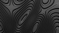 Stylish black colored background with flowing lines. Abstract topographic map contour background. Black stripe pattern background. Royalty Free Stock Photo