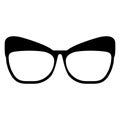 Stylish black glasses.Eyeglass frames for summer, party, beach.Decoration for the face.Vector illustration Royalty Free Stock Photo
