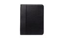 Stylish black leather portfolio case designed for modern professionals and students to organize documents efficiently Royalty Free Stock Photo