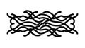 Stylish black wavy lines design element, vector design Generative AI Royalty Free Stock Photo
