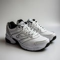 Stylish black and white mesh running shoes