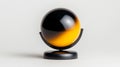 Stylish black and yellow globe with a modern design Royalty Free Stock Photo