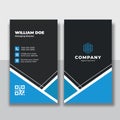 Stylish Blue And Black Creative Business Card Royalty Free Stock Photo